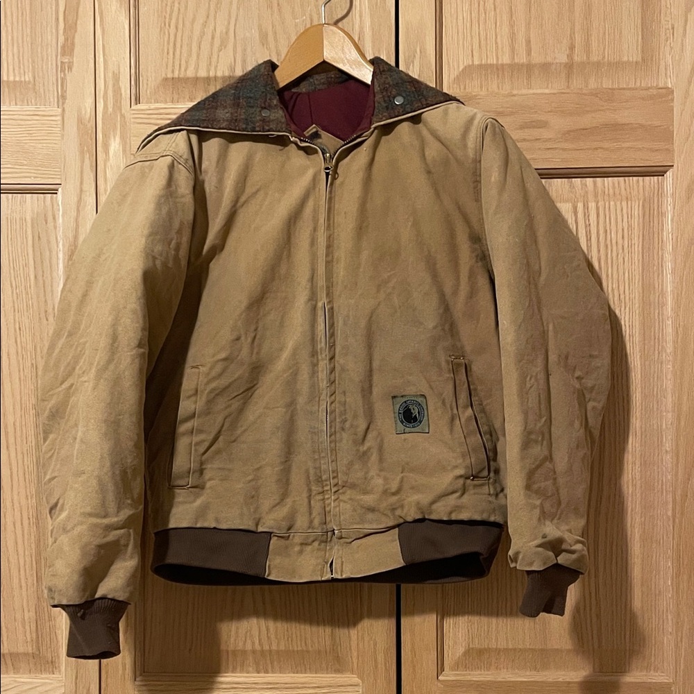 Vintage Berne Bercowear Ladies Brown Work Jacket 100% Cotton Shell